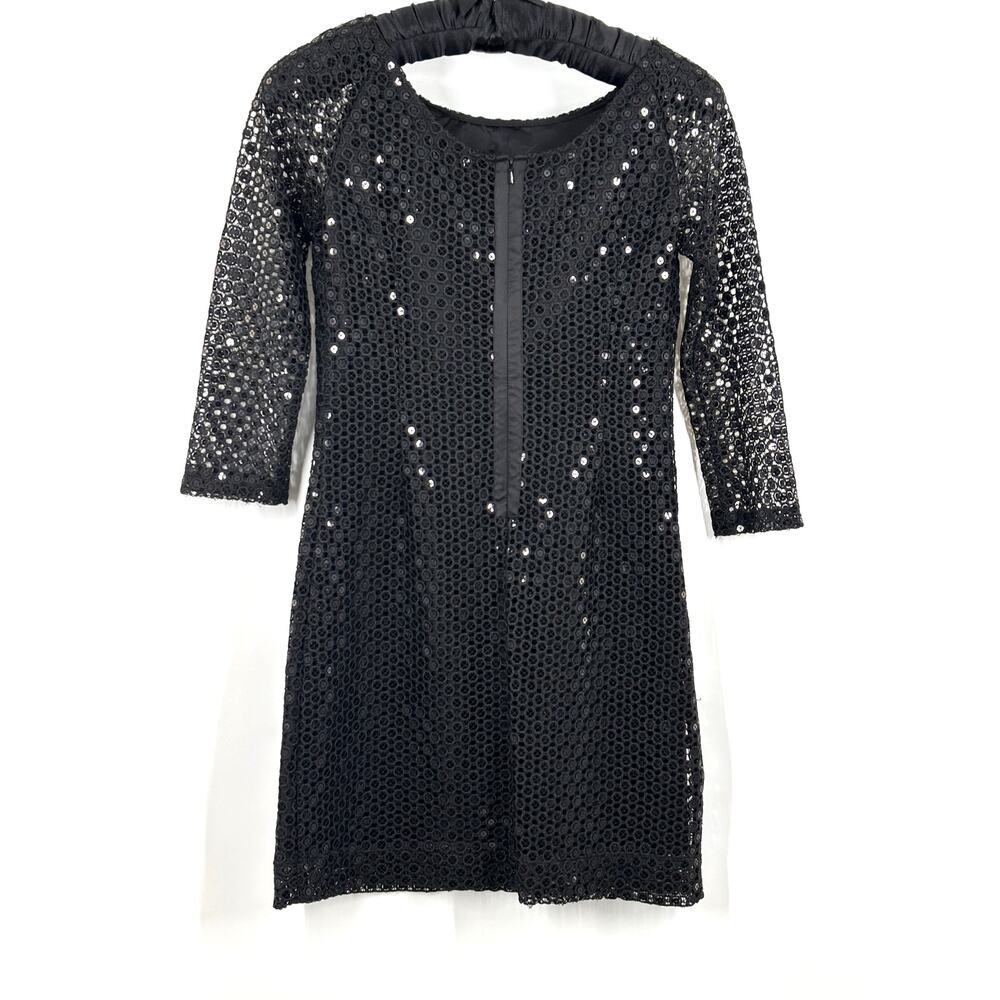 NWOT Designer Lily Pulitzer Black Sequin Aaliyah Dress Size 4 - Picture 2 of 16